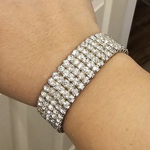 CZ, stretch bracelet